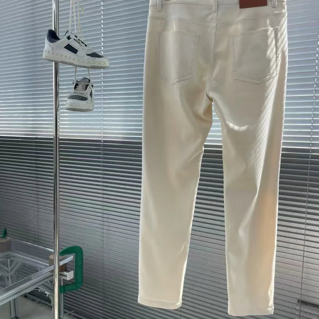 LP Italian Casual Straight Jeans Men's Simple Pants