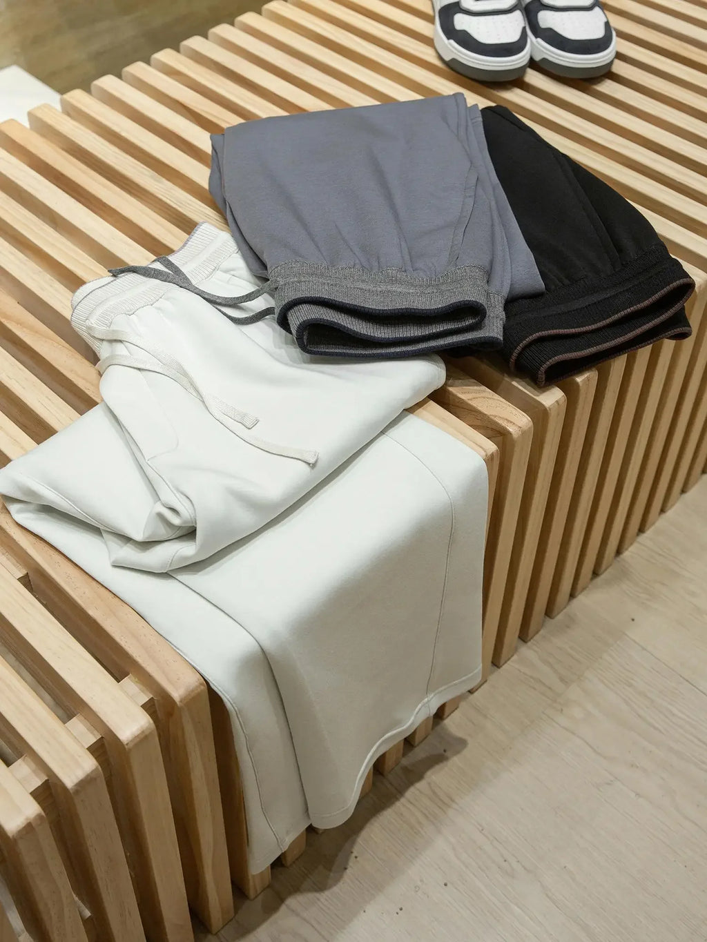 Grade 7A antibacterial fabric Modal air layer LP men's thin scimitar straight casual pants