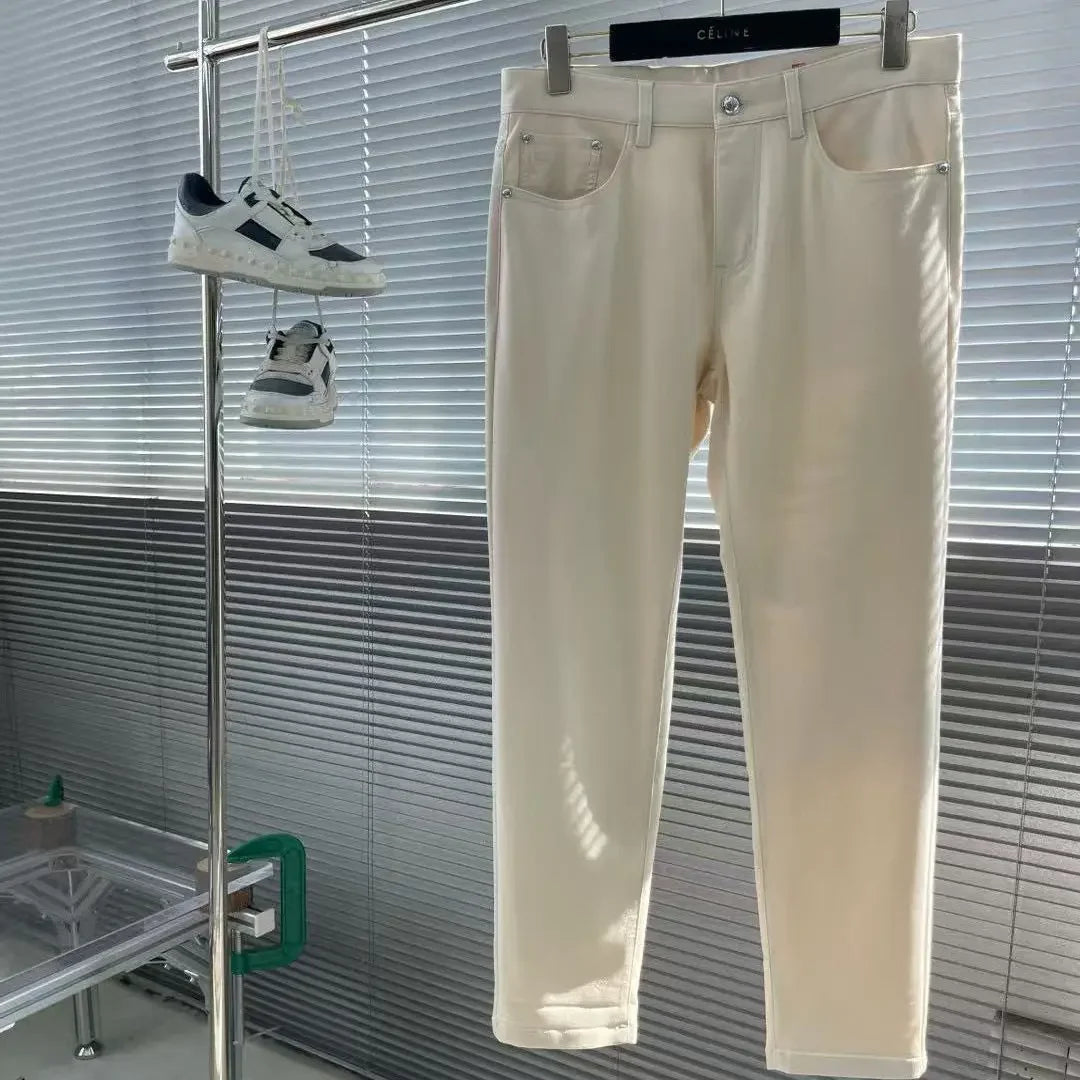 LP Italian Casual Straight Jeans Men's Simple Pants