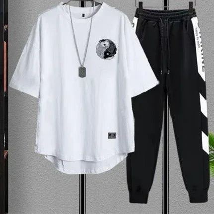 Men's Clothing Alphabet Pants Sets Jogger Tracksuit 5xl Gym Top White Sports Suits Chic T Shirt Man Stylish Original Brands Cool