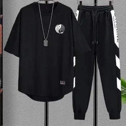 Men's Clothing Alphabet Pants Sets Jogger Tracksuit 5xl Gym Top White Sports Suits Chic T Shirt Man Stylish Original Brands Cool