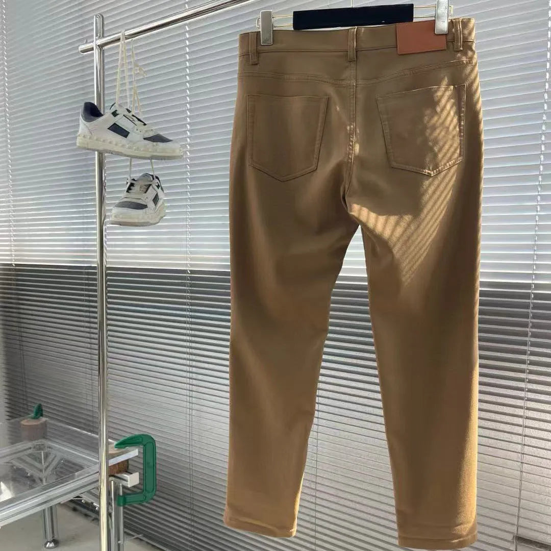 LP Italian Casual Straight Jeans Men's Simple Pants