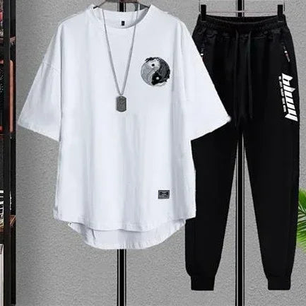 Men's Clothing Alphabet Pants Sets Jogger Tracksuit 5xl Gym Top White Sports Suits Chic T Shirt Man Stylish Original Brands Cool
